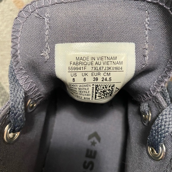 Converse All Star Low Top Gray with Gold Accents 8 - Picture 8 of 13